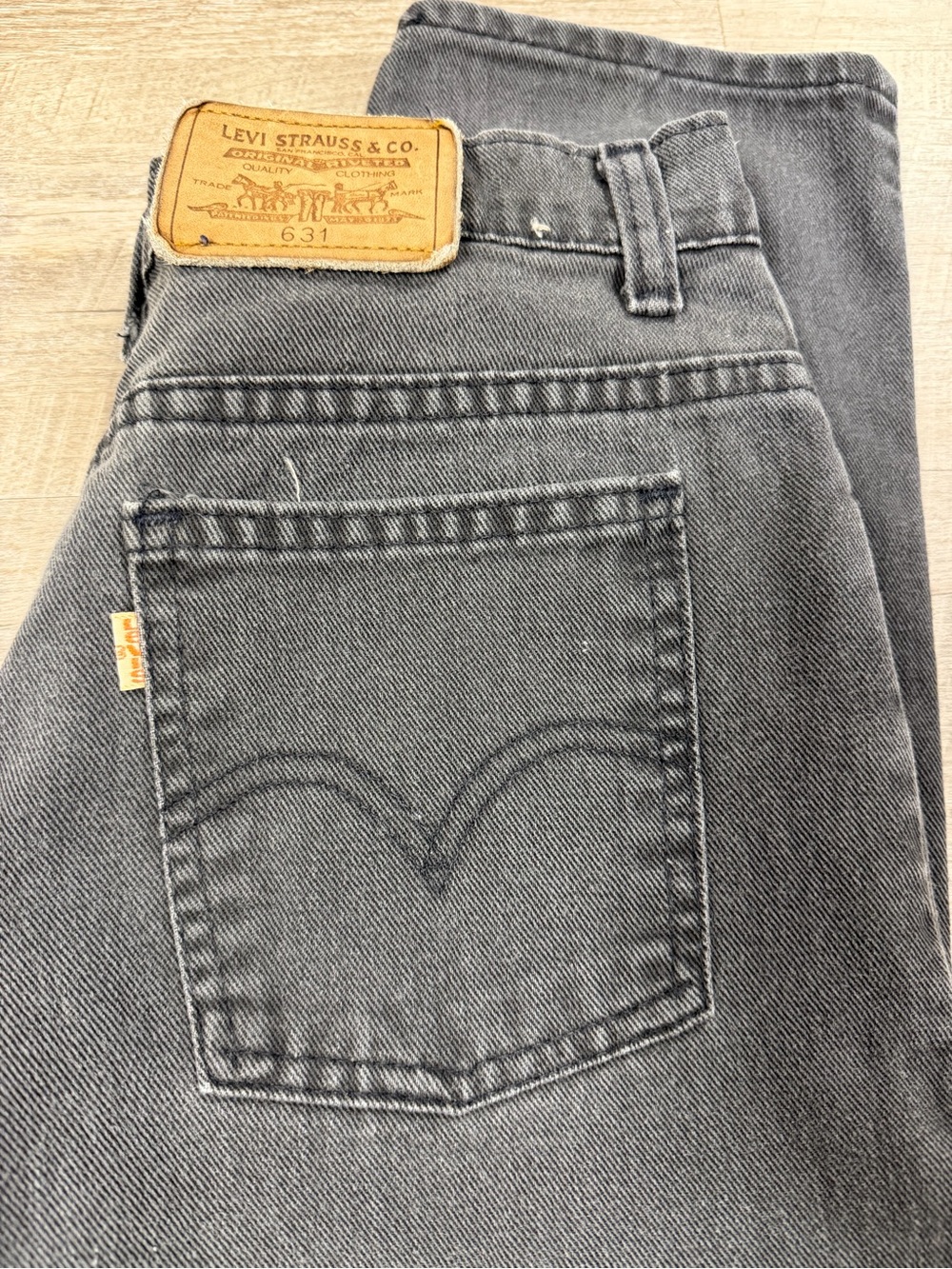 RARE 1989 Levi's Black/Grey Denim Jeans